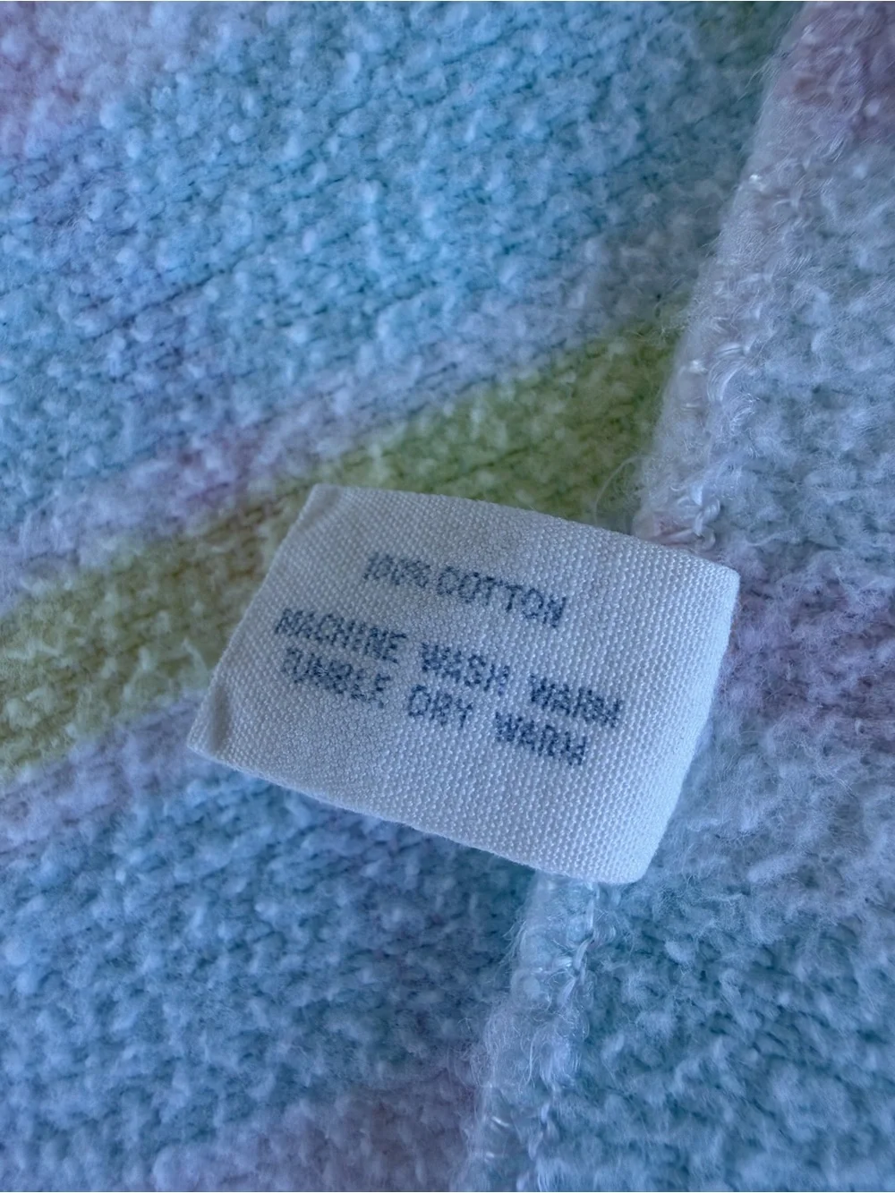 VTG Carter’s Pastel Plaid Lovey Recieving Baby Blanket 100% Cotton Fleece 28x32